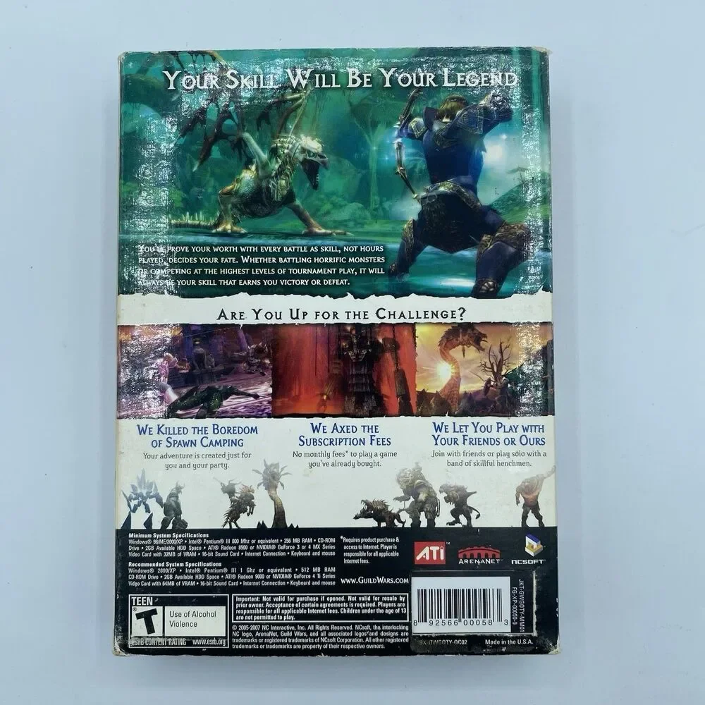 Guild Wars (Game of the Year Edition) (PC) Used-CIB VG CD-ROM NCSoft
